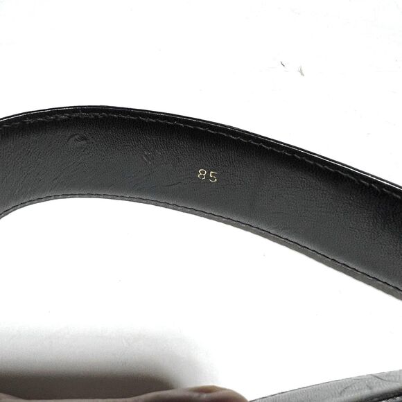Celine Paris Gold Horse Carriage Buckle Leather Belt Size 85 Medium main image 5